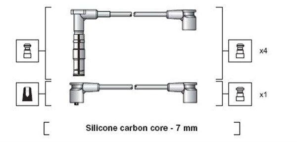 MAGNETI MARELLI Комплект проводов зажигания 941318111081